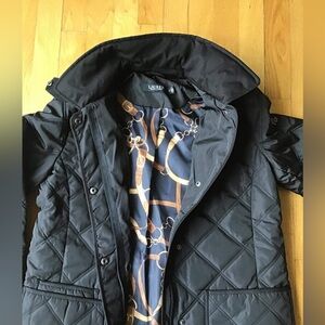 Ralph Lauren Equestrian womens Black Quilted Jacket size S